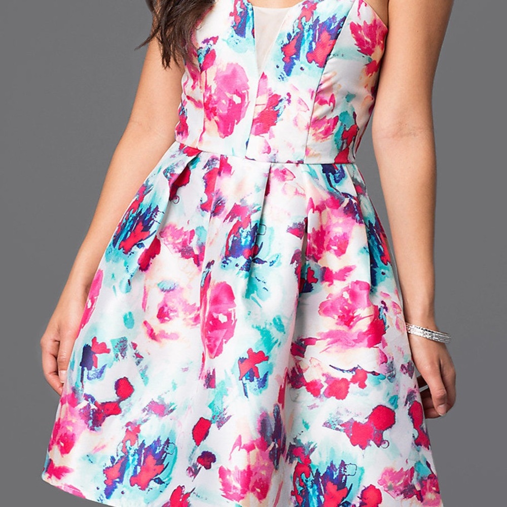 Floral Strapless Dress